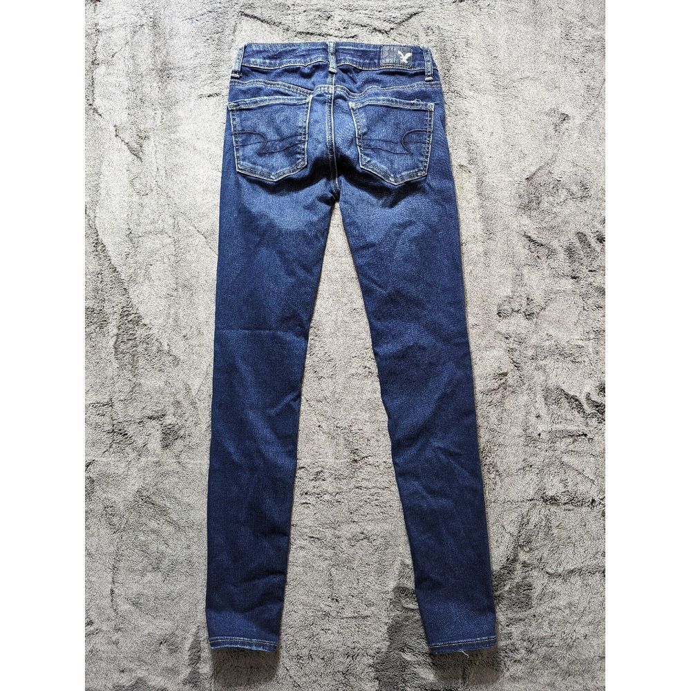American Eagle Super Stretch Jegging Women's Size 0 Dark Wash - Picture 10 of 13
